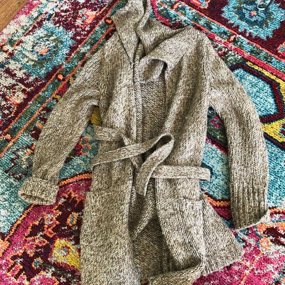 Grey knitted sweater